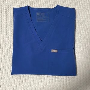 DISCONTINUED COLOR figs denim scrub top